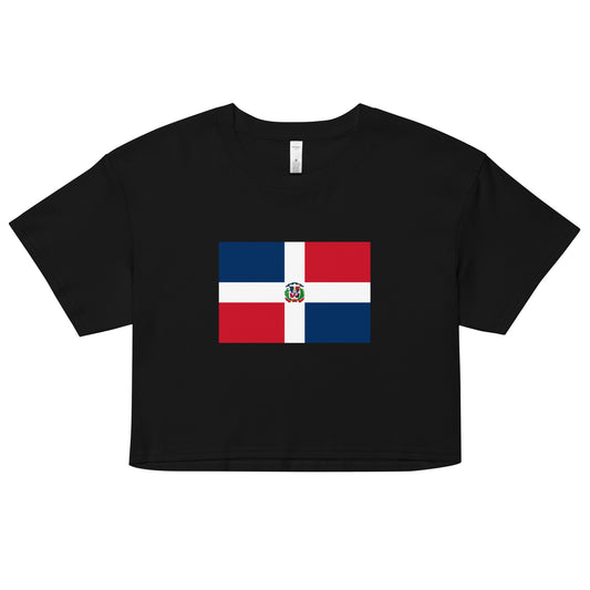 Dominica Republic Flag Women’s crop top