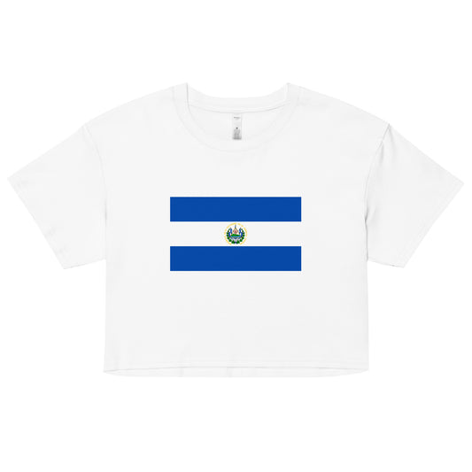 El Salvador Flag Women’s crop top