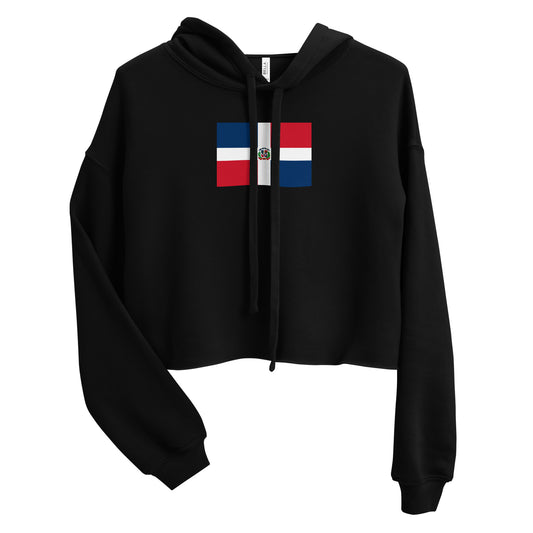 Dominican Republic Flag Crop Hoodie
