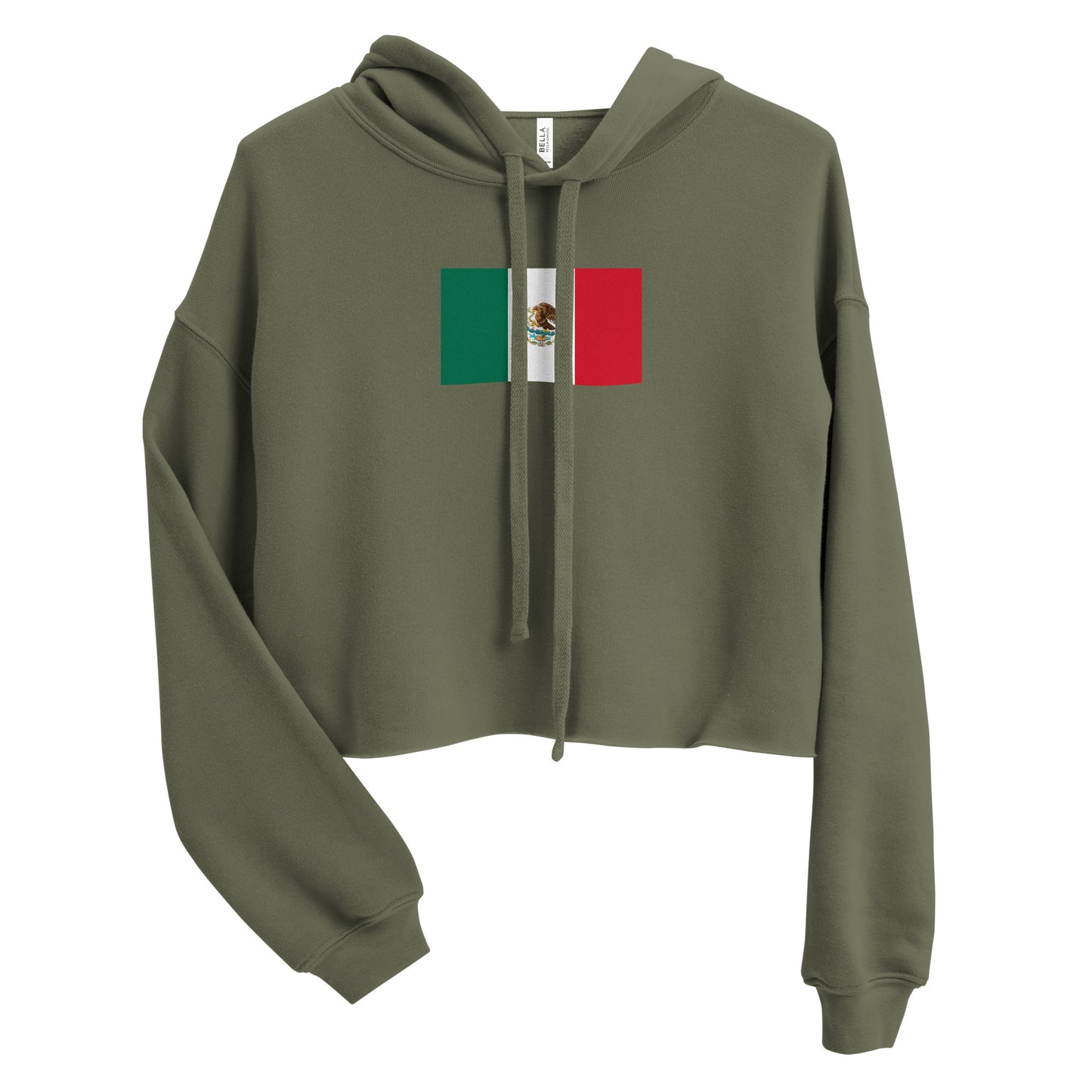 Mexico Flag Crop Hoodie