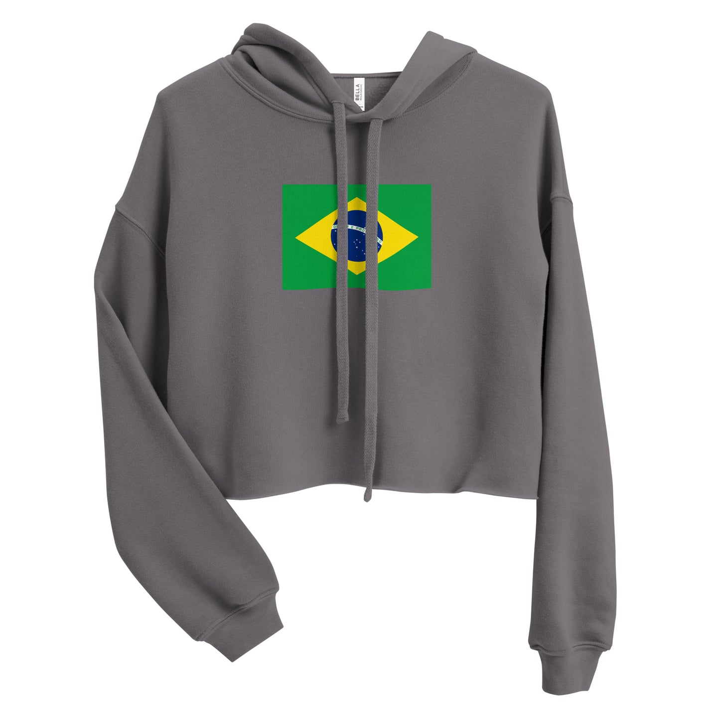 Brazilian Flag Crop Hoodie